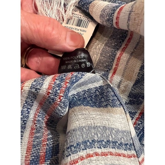 Bayberry Road Women's Striped Rectangle Scarf Multicolor Fall Accessory - Picture 8 of 10